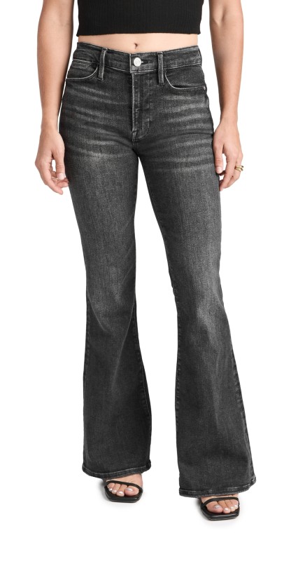FRAME Petite Le Pixie High Flare Jeans Murphy
