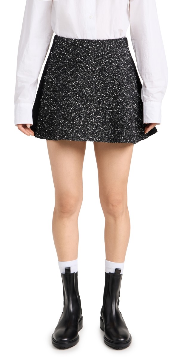 rag & bone Elsie Tweed Miniskirt Black Multi