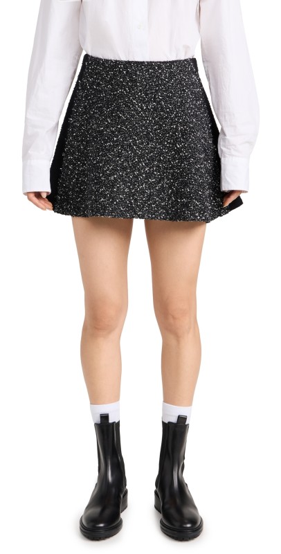 rag & bone Elsie Tweed Miniskirt Black Multi
