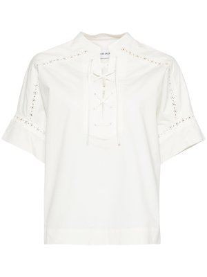 Yves Salomon openwork short-sleeve shirt