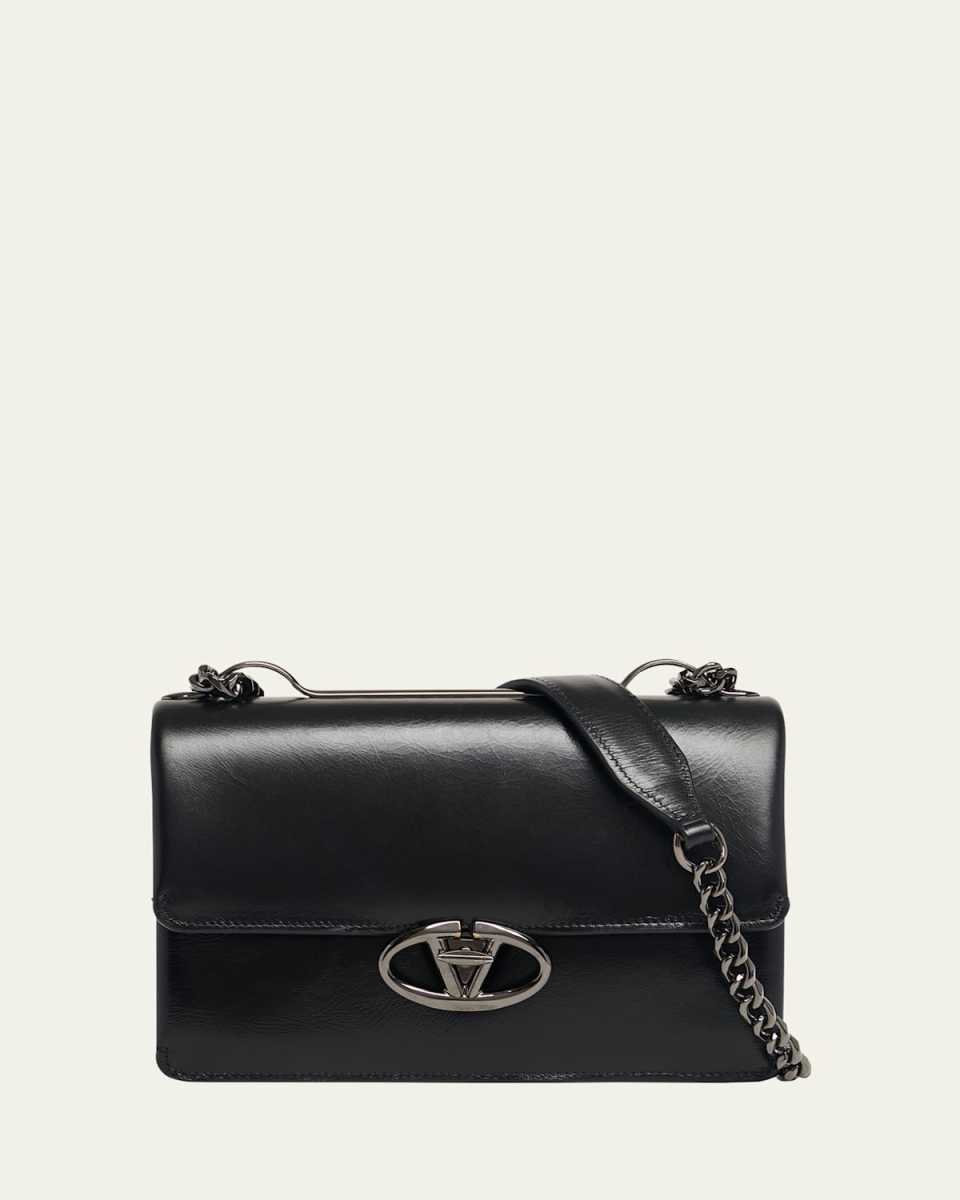 Small VLOGO Flap Leather Shoulder Bag