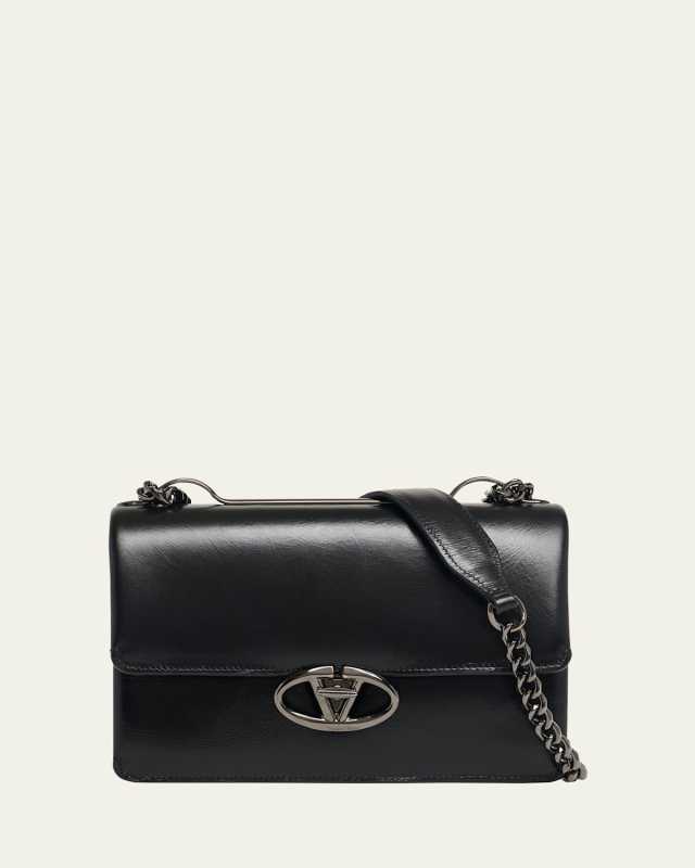 Small VLOGO Flap Leather Shoulder Bag
