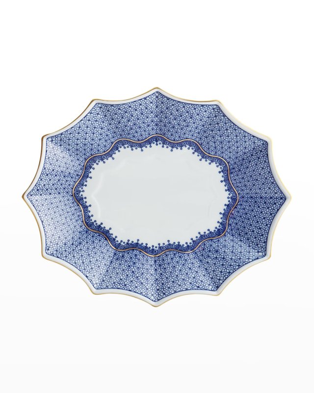 Blue Lace 12-Sided Lobed Large Tray