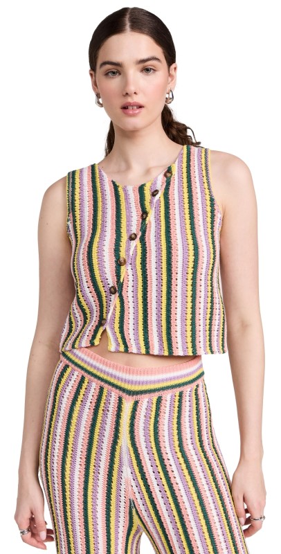 Line & Dot Breakers Top Multi