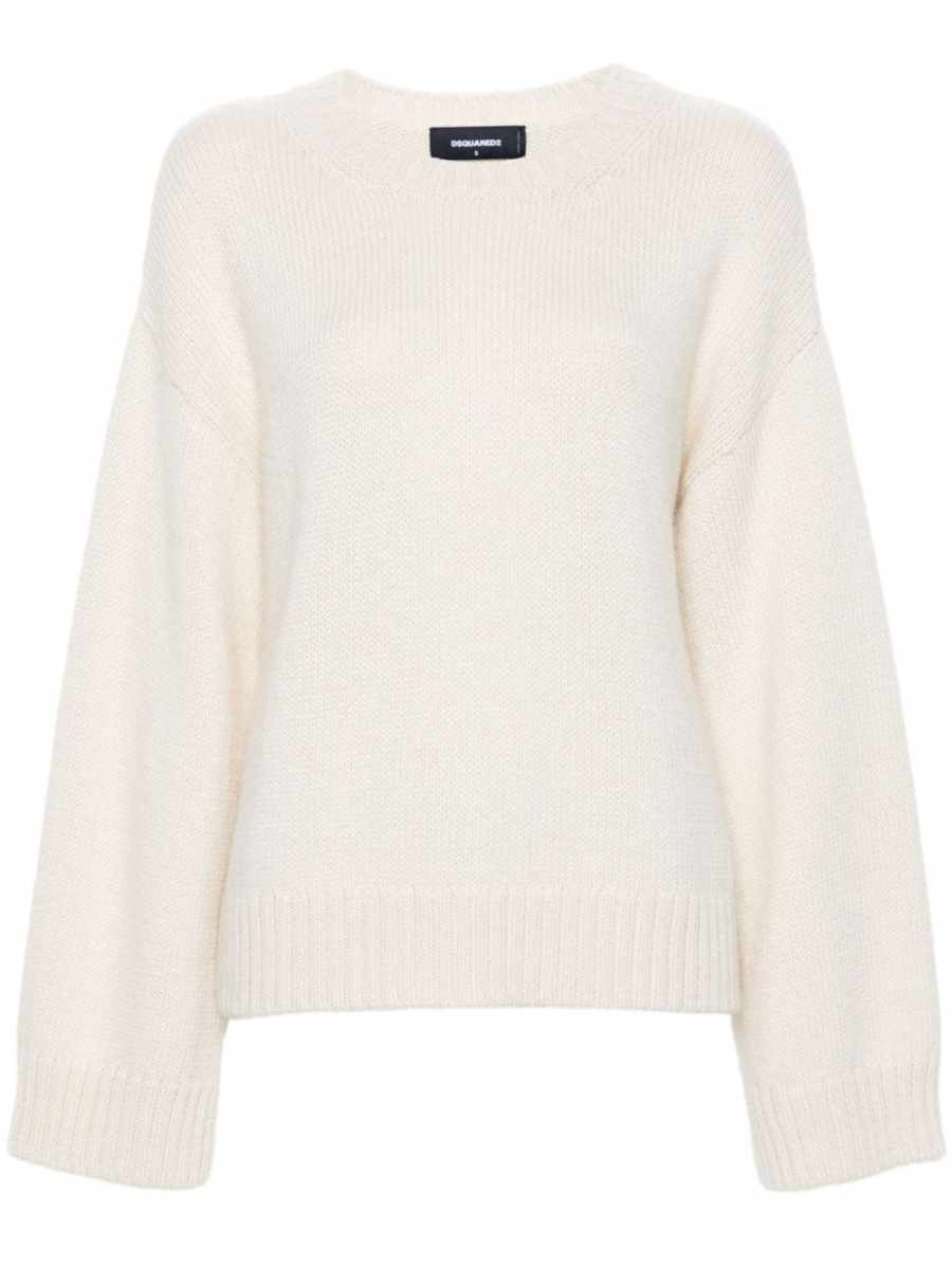 ribbed crew-neck jumper