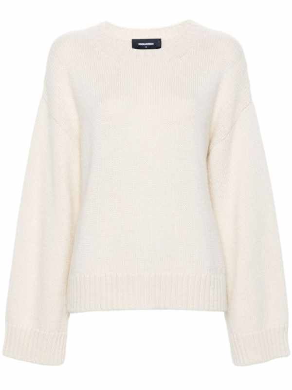 ribbed crew-neck jumper