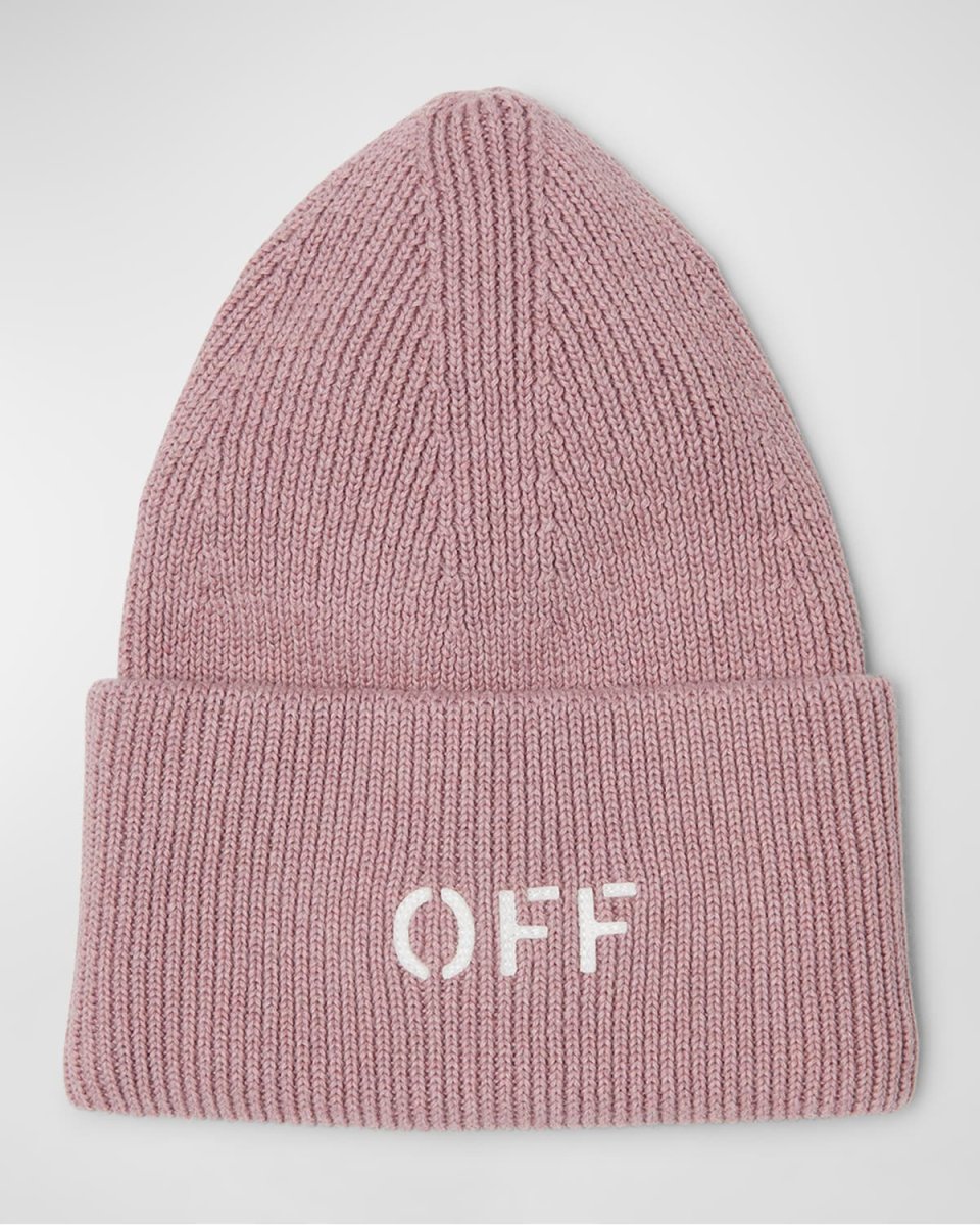 Off Stamp Loose Knit Beanie