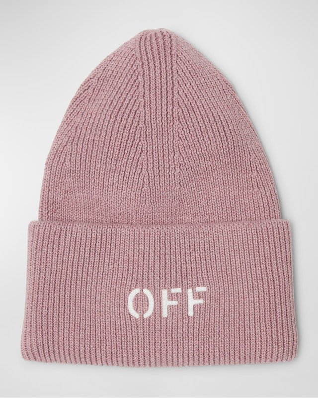 Off Stamp Loose Knit Beanie