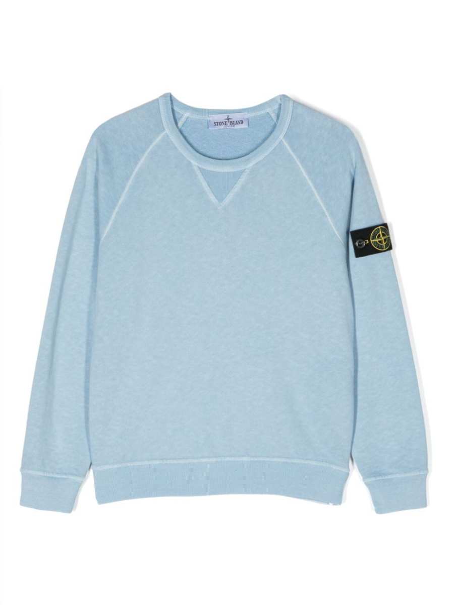 Compass-badge cotton sweatshirt