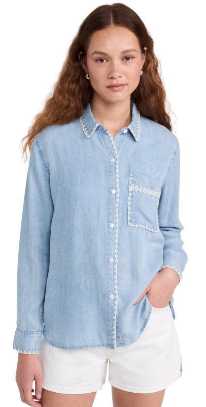 RAILS Saya Shirt Medium Cloud Wash