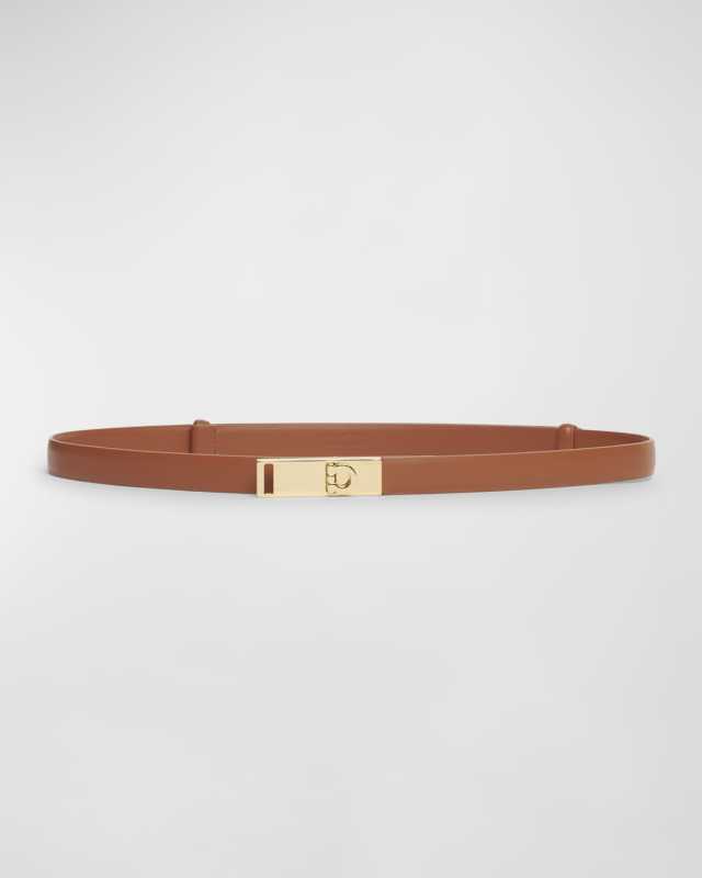 Hug Leather Skinny Belt