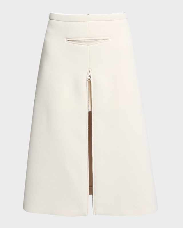 Tailored Heritage Crepe Zip-Slit Skirt
