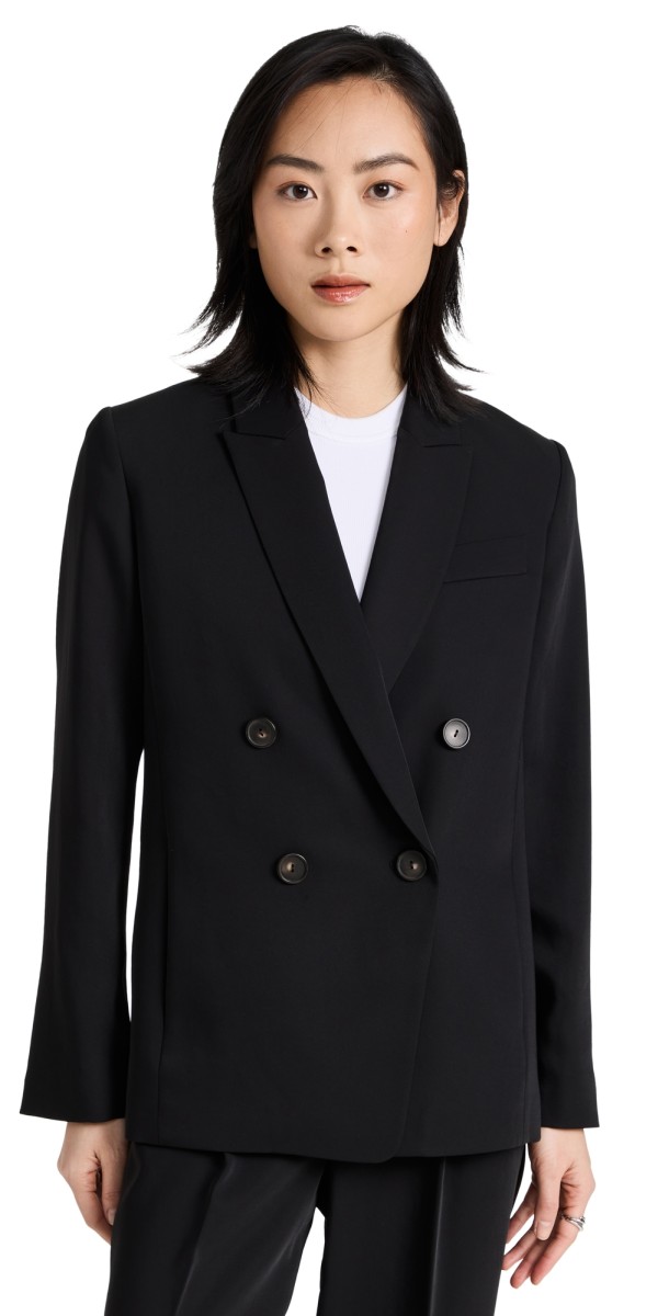 Vince Crepe Suiting Blazer Black