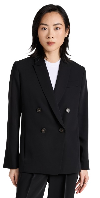 Vince Crepe Suiting Blazer Black