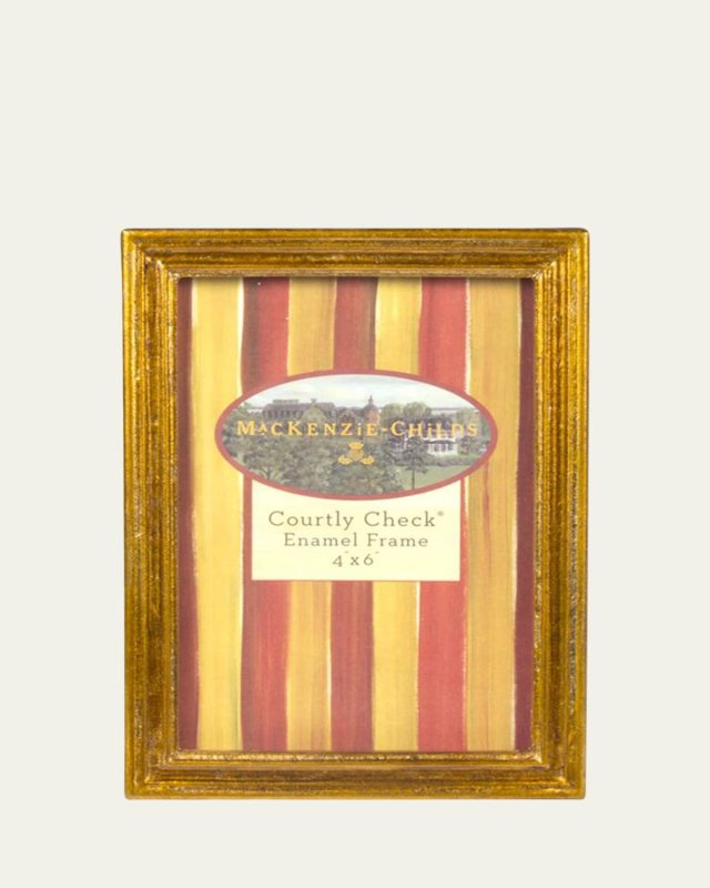 Courtly Check Enamel Frame, 2.5" x 3"