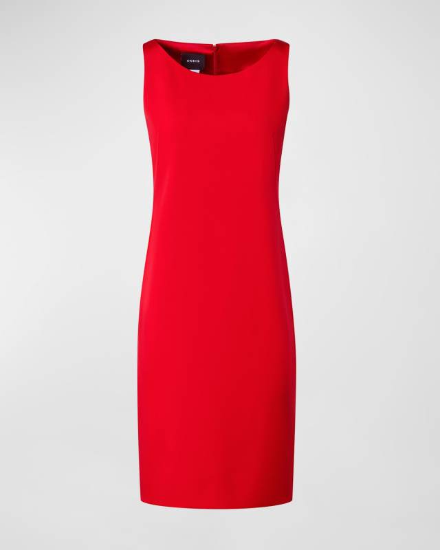 Silk Crepe Sheath Dress