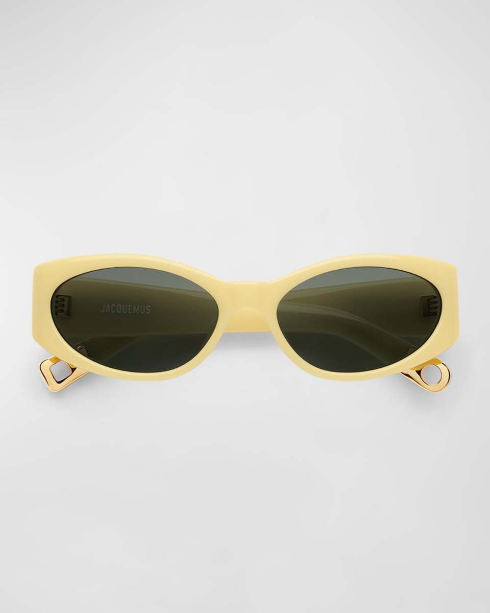 Les Lunettes Acetate Oval Sunglasses