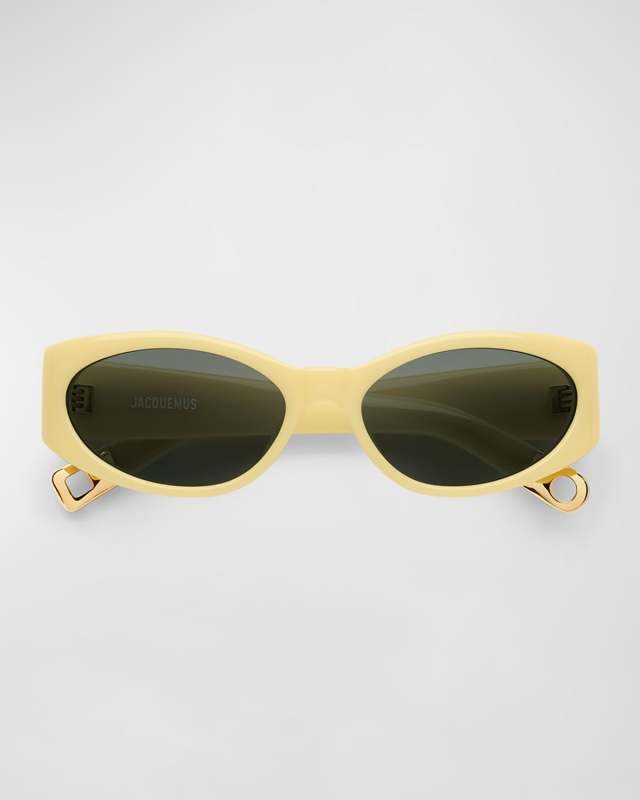 Les Lunettes Acetate Oval Sunglasses