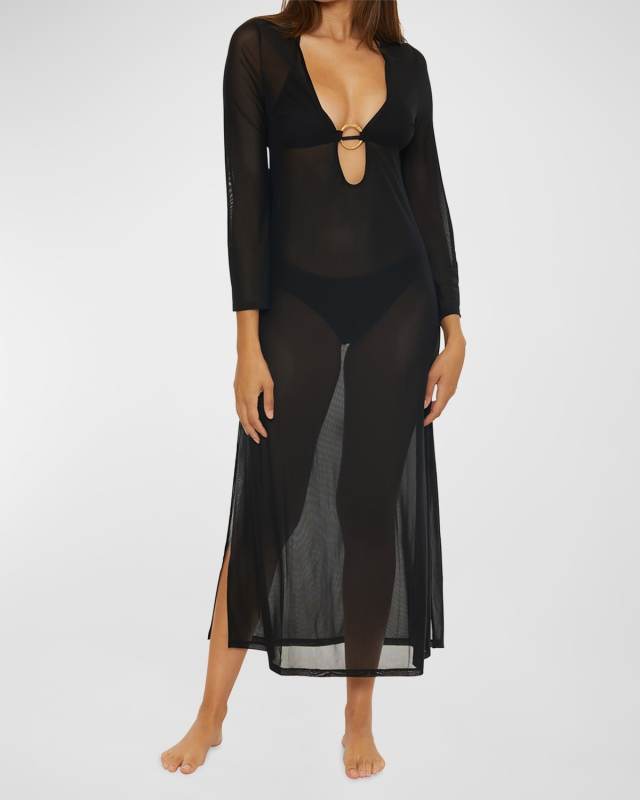 Elaire Mesh Maxi Dress Coverup