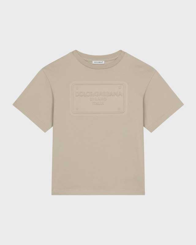 Boy's Embossed Logo-Print T-Shirt, Size 8-14
