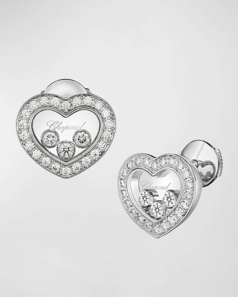 Happy Diamonds Icons 18K White Gold Heart Earrings