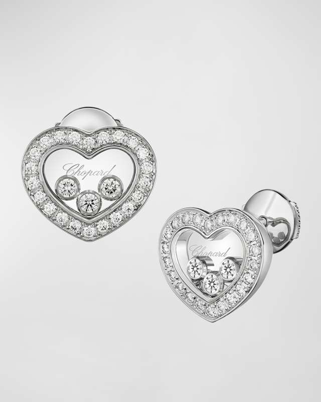 Happy Diamonds Icons 18K White Gold Heart Earrings