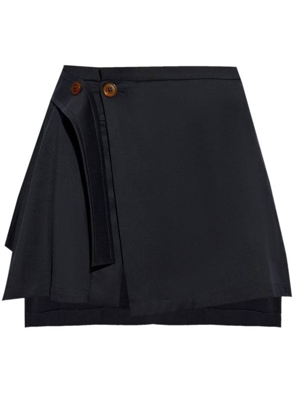 Meghan asymmetric virgin wool skirt