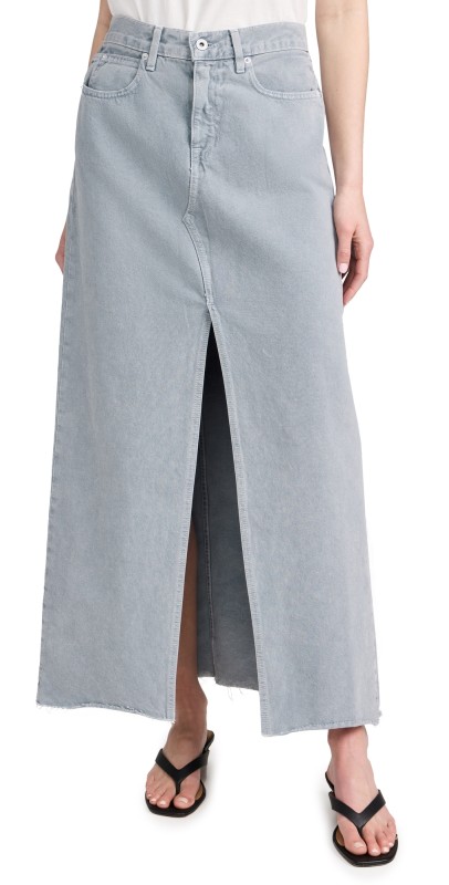 SLVRLAKE Low Rise Maxi Skirt Dove Gray