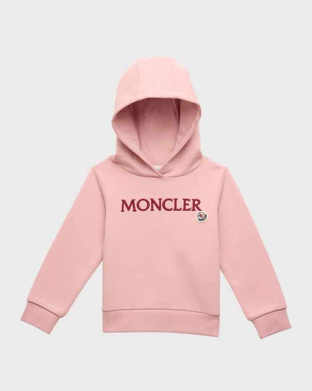 Girl's Embroidered Logo-Print Hoodie, Size 4-6