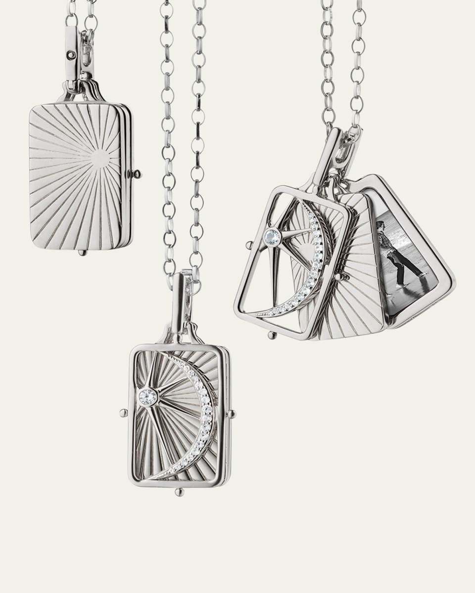 Sun Moon & Stars Gate Locket Necklace