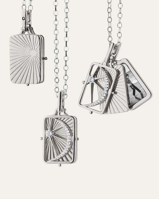 Sun Moon & Stars Gate Locket Necklace