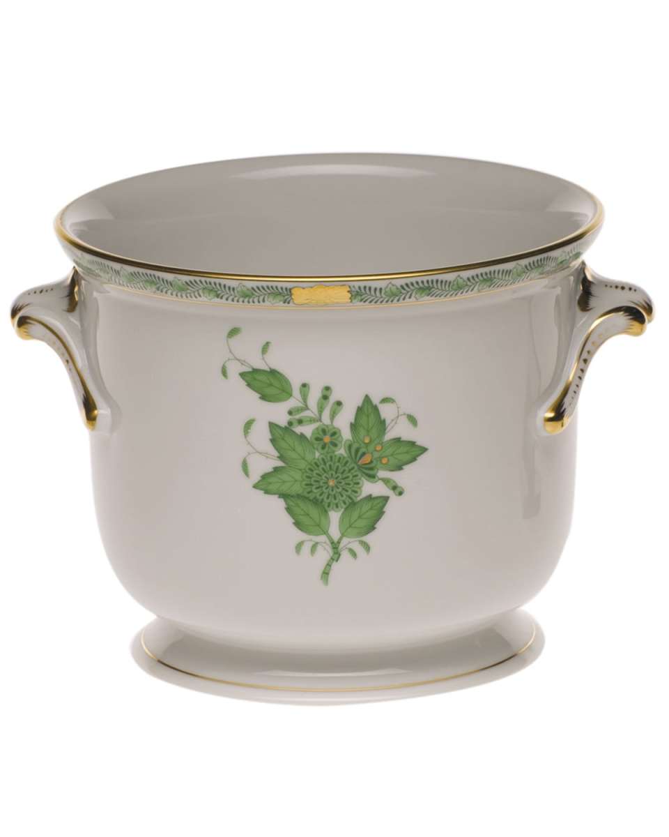 Chinese Bouquet Green Small Cache Pot