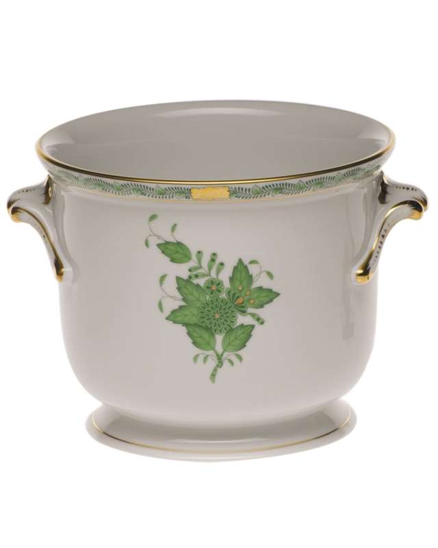 Chinese Bouquet Green Small Cache Pot