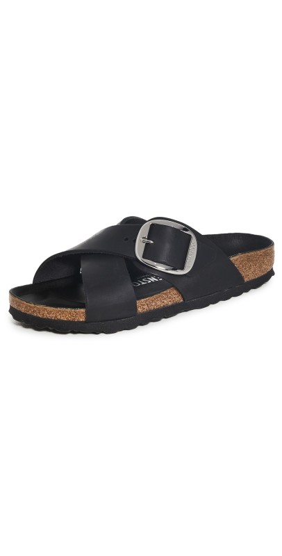 Birkenstock Siena Big Buckle Sandals Black