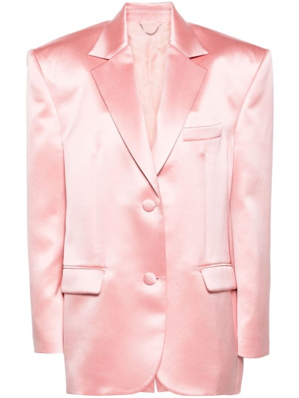 single-breasted silk blazer