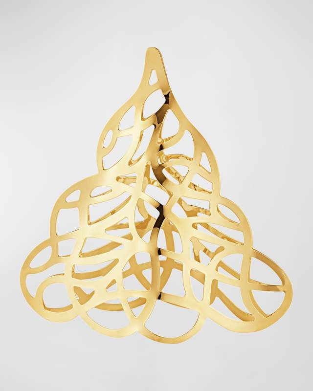 18K Gold-Plated Table Christmas Tree, 4.8"