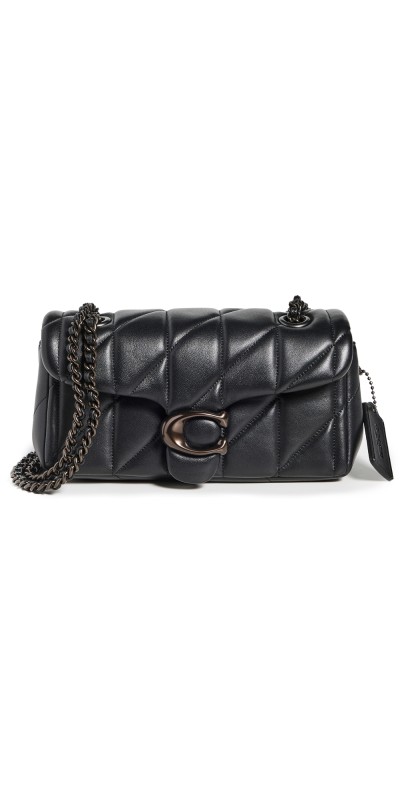 Coach Quilted Leather Tabby 20 Shoulder Bag V5/Black