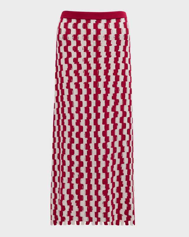Beatrice Intarsia-Knit Maxi Skirt