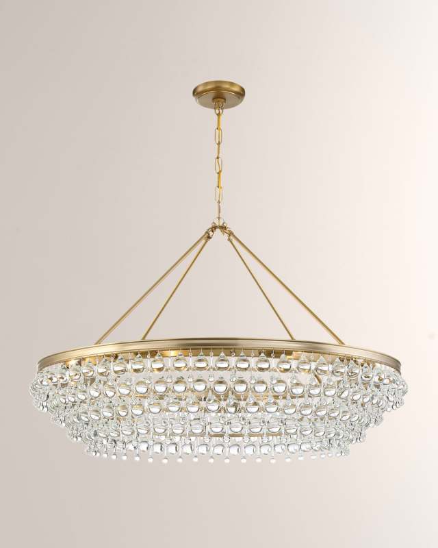 Calypso 8-Light Crystal Teardrop Chandelier