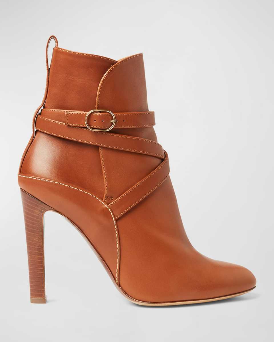 Kourtney Ankle-Buckle Stiletto Booties