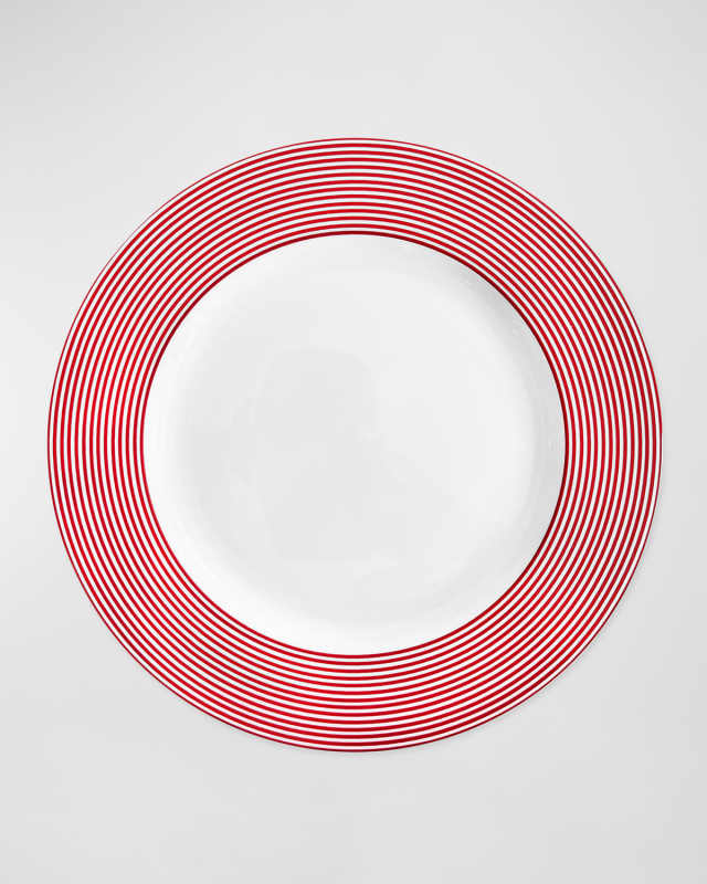Newport Striped Rimmed Dinner Plate, Set of 4