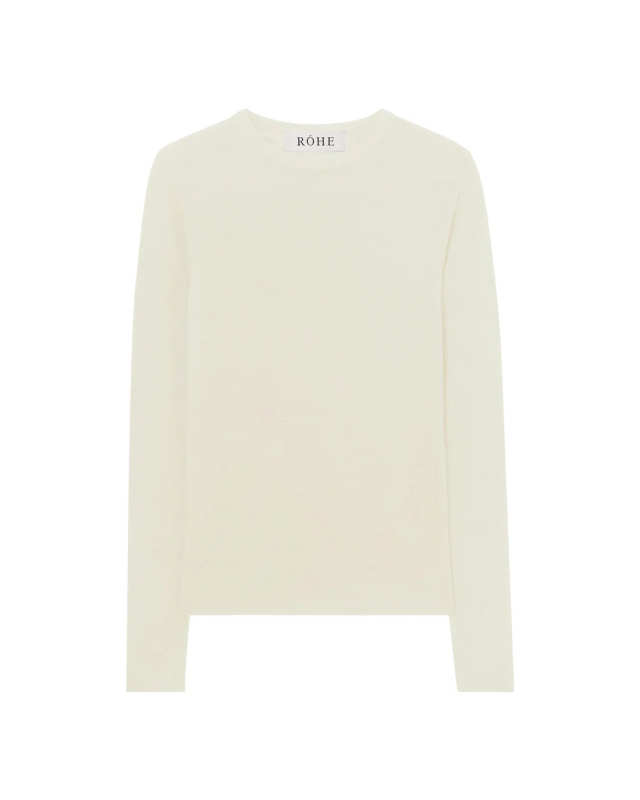Soft Wool Jersey Long Sleeve Cream
