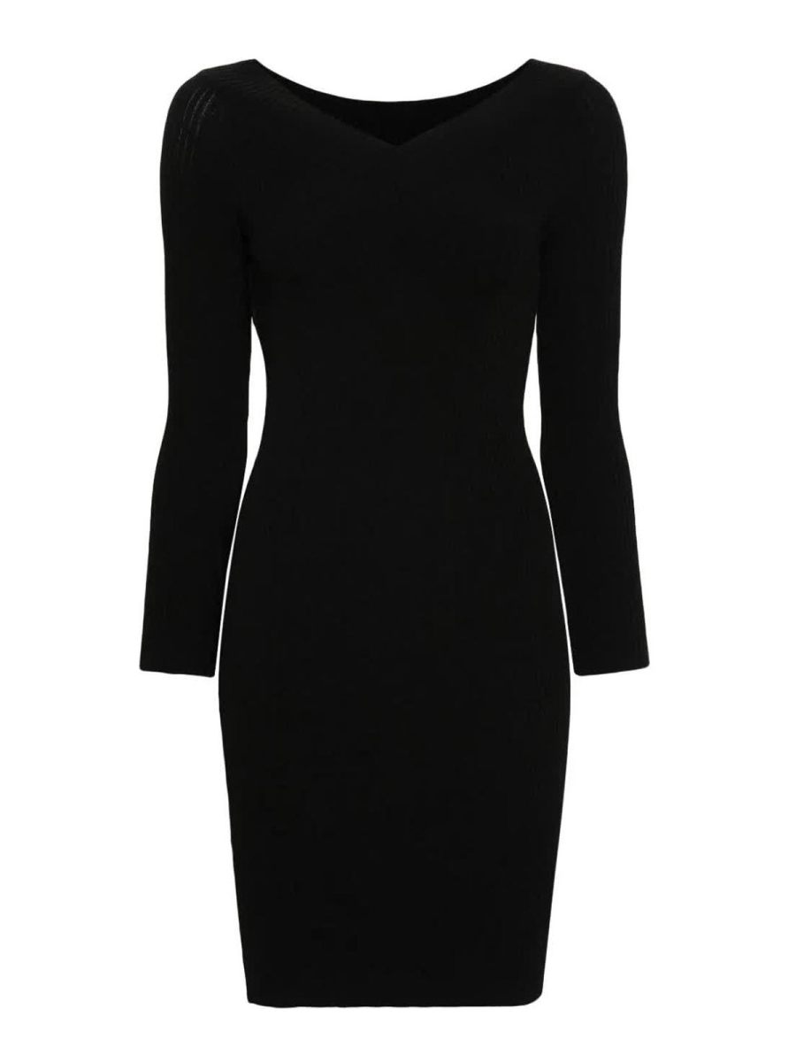 Alberta Ferretti Robe Au Genou - Noir