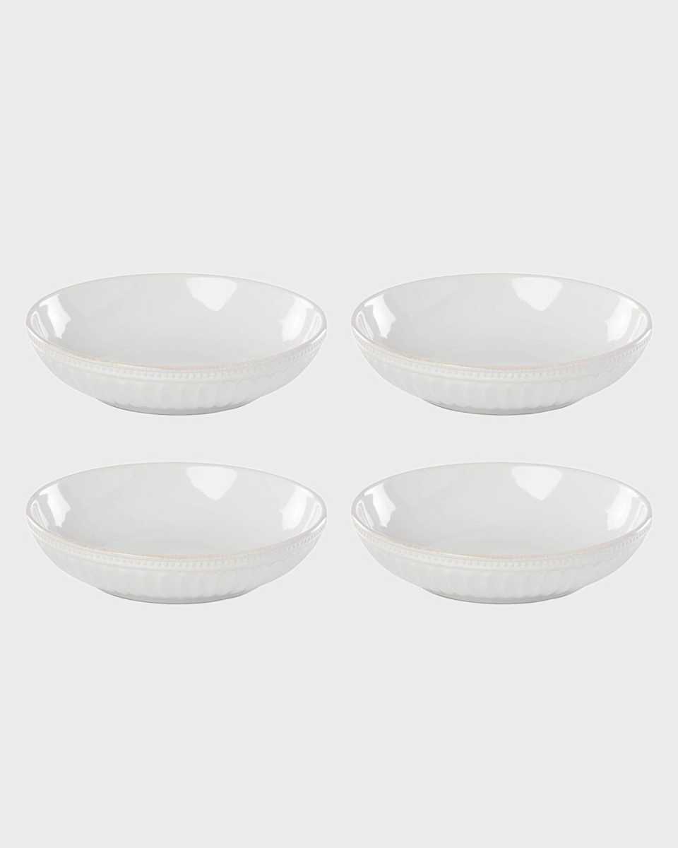 French Perle Groove Pasta Bowls, Set of 4