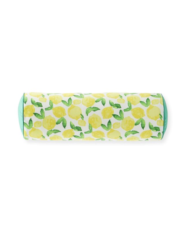 Knowles Lemon Print Bolster Pillow