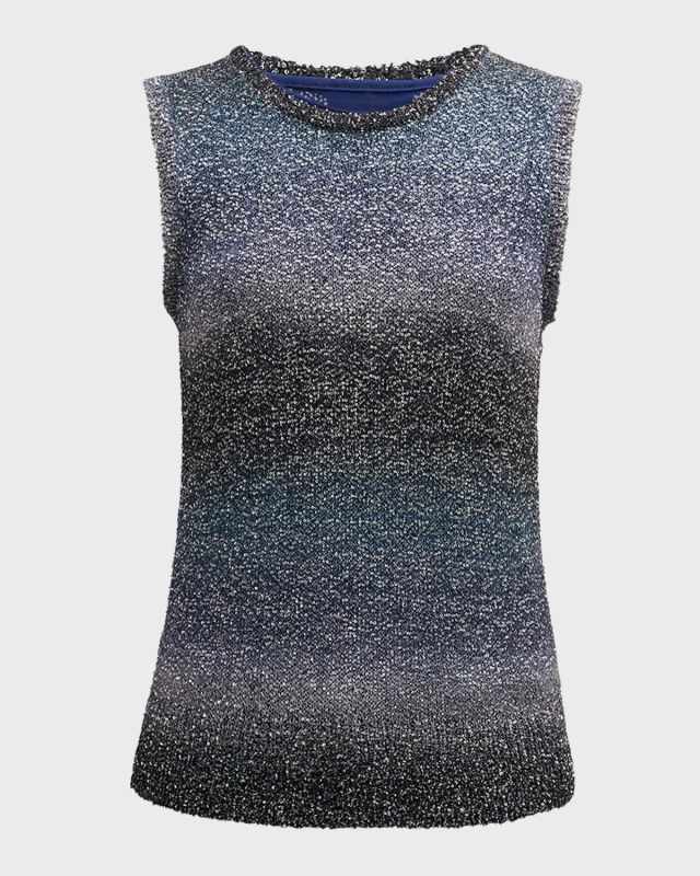 Metallic Ombre Paillette Knit Tank Top