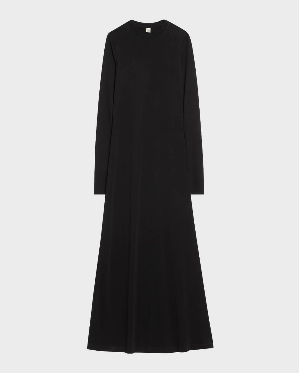 Long-Sleeve Jersey Maxi Dress