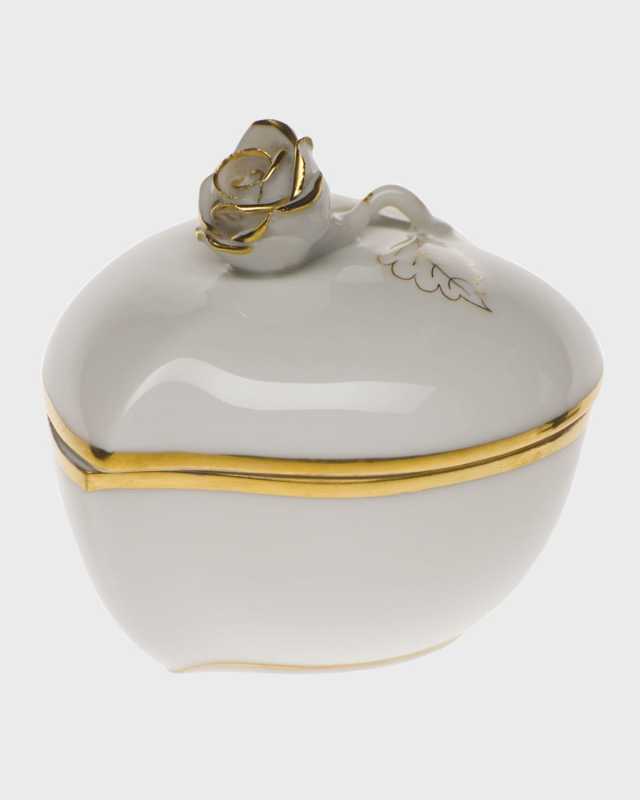 Golden Edge Heart Bonbon with Rose