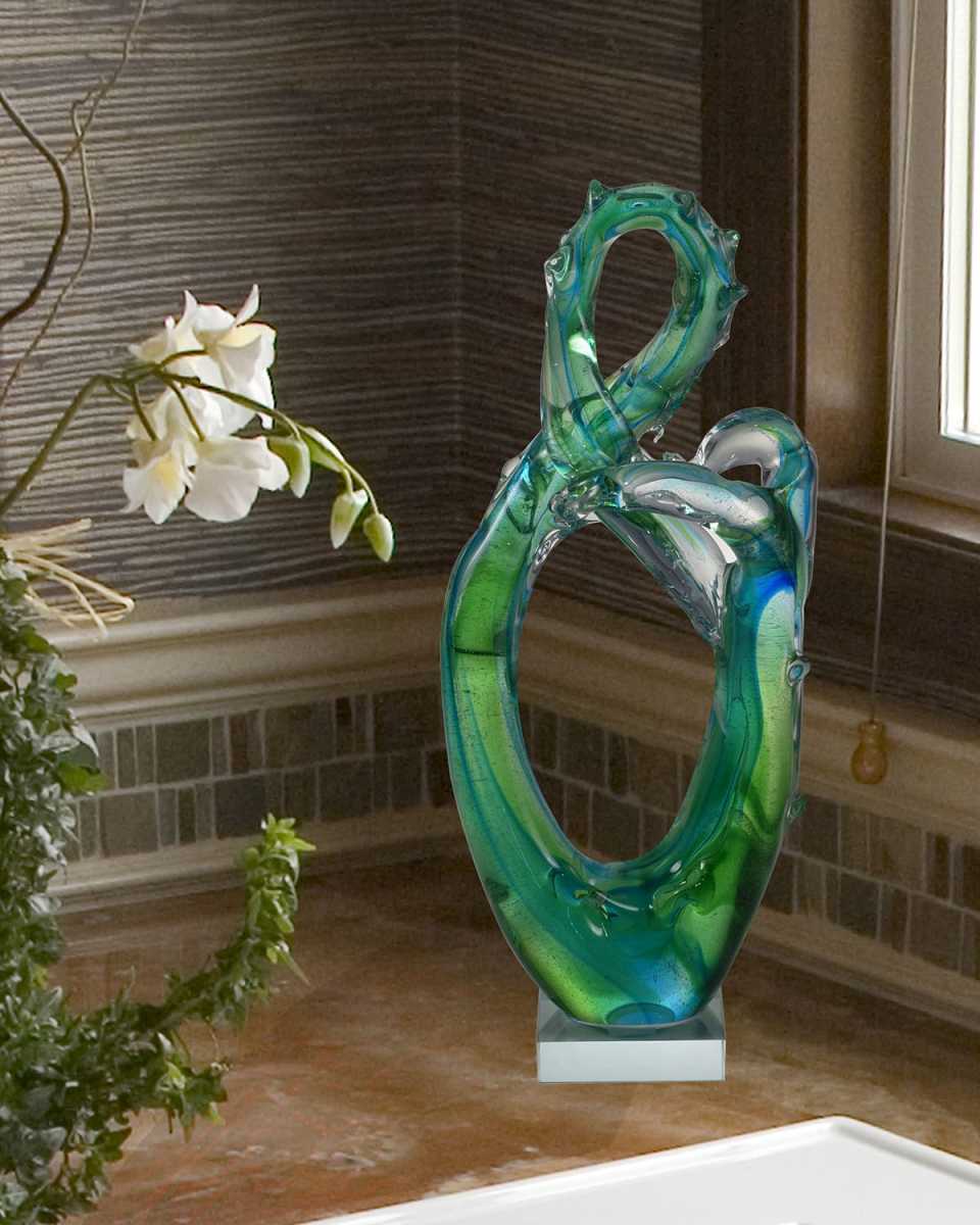 Braided Art Glass Sculpture