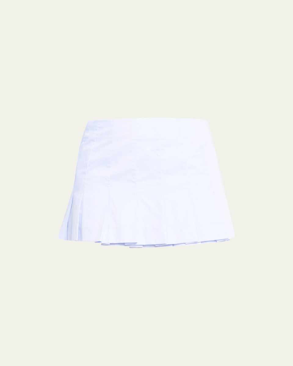 Pleated Wrap Micro Skirt